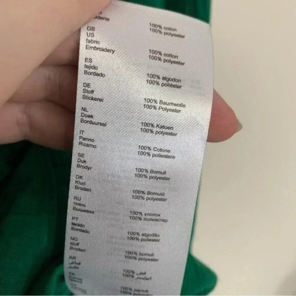 Maje LAFYR Top Blouse Green Long Sleeve Smocked  Off Shoulder M - Picture 9 of 16